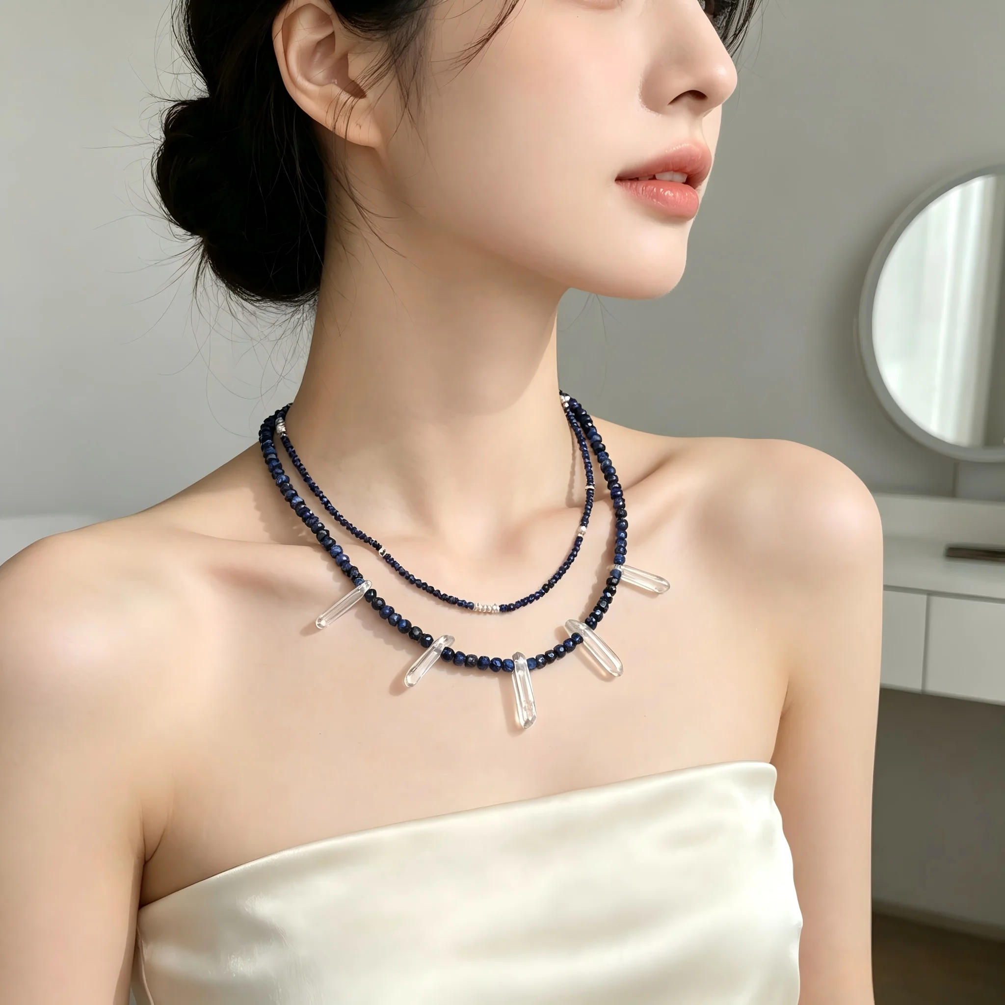 Vintage Multi Layer Lapis Lazuli Beaded