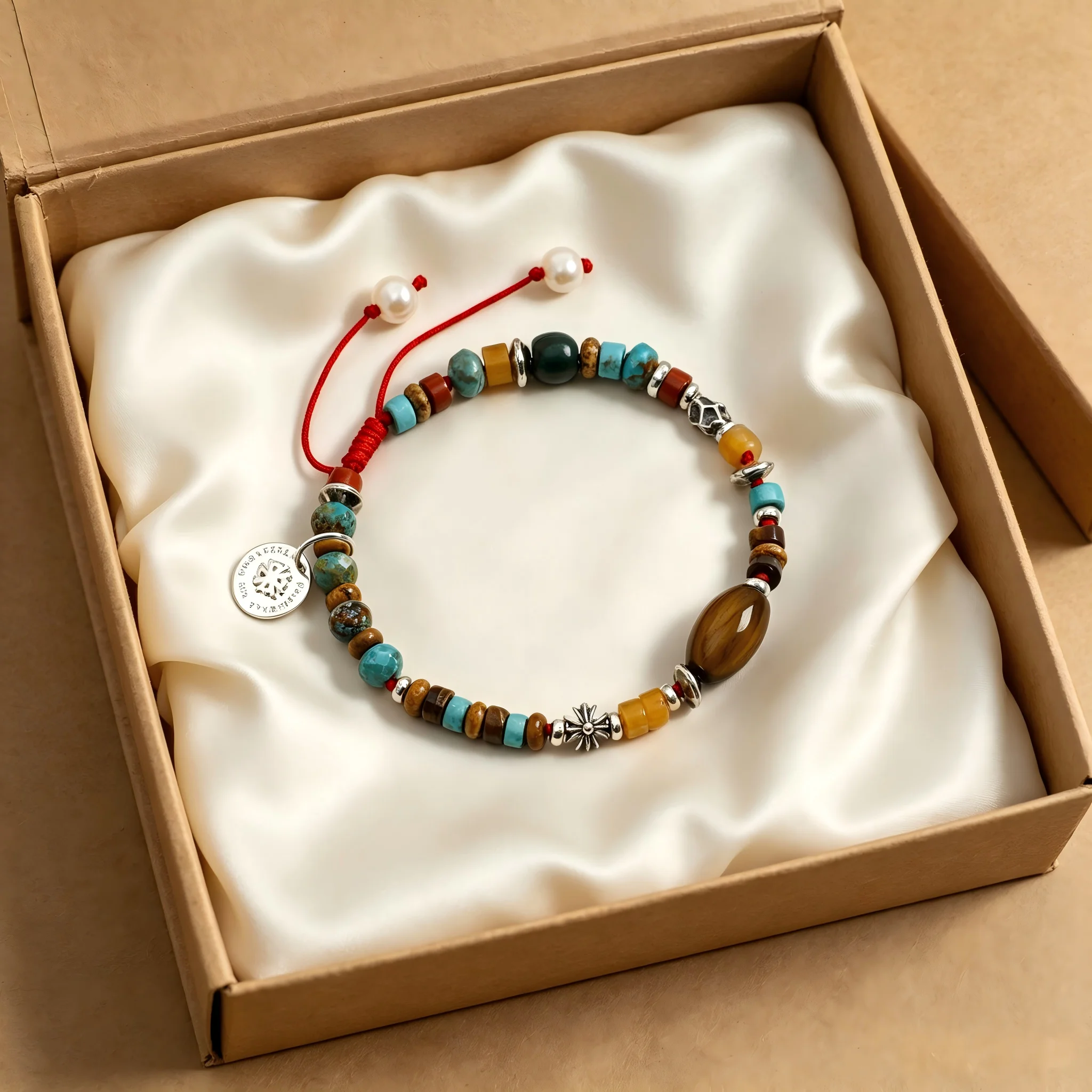 Ethnic Tribal Mixed Crystal Bead Bracelet