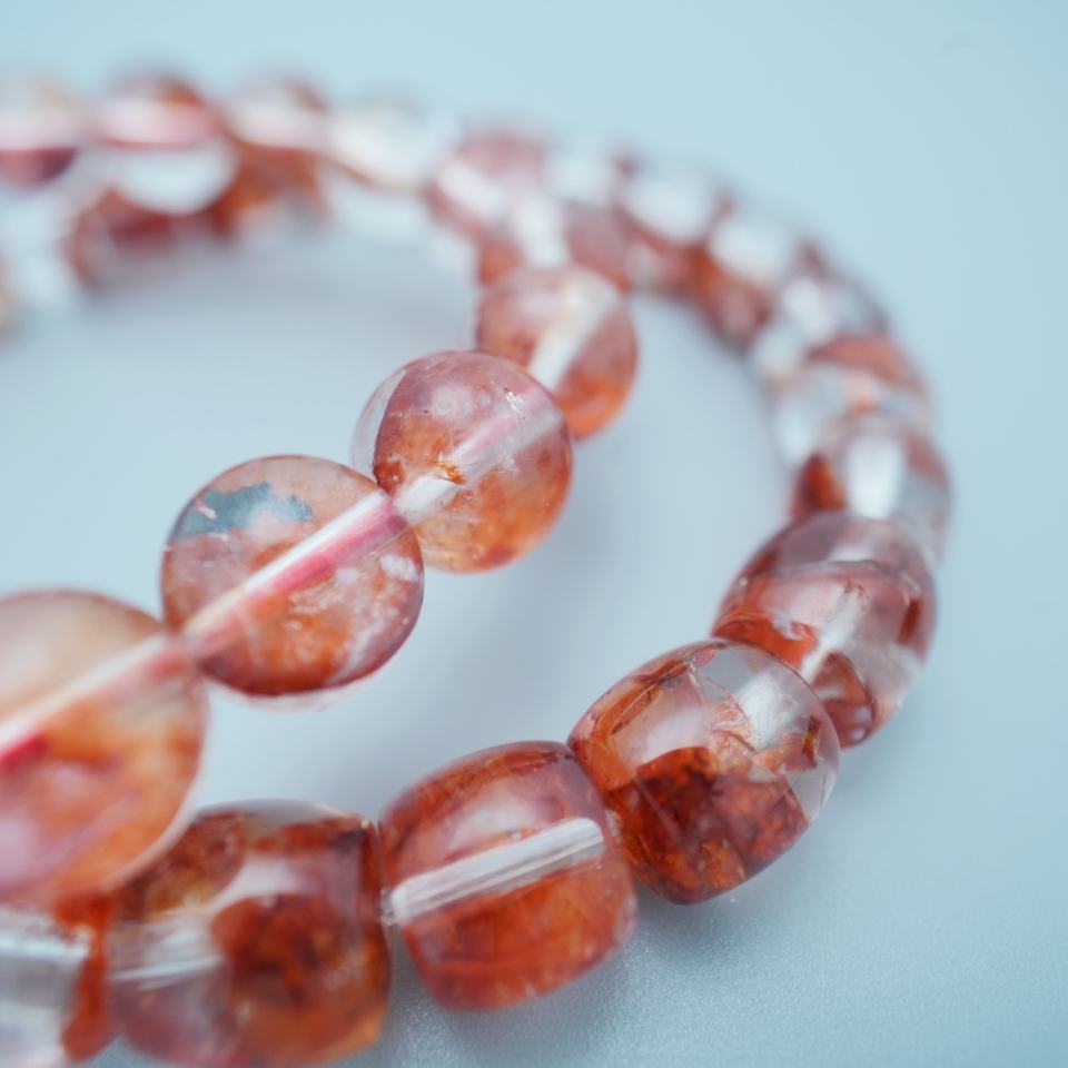 8mm Red Strawberry Crystal Bracelet - Lucky Charm Jewelry fo