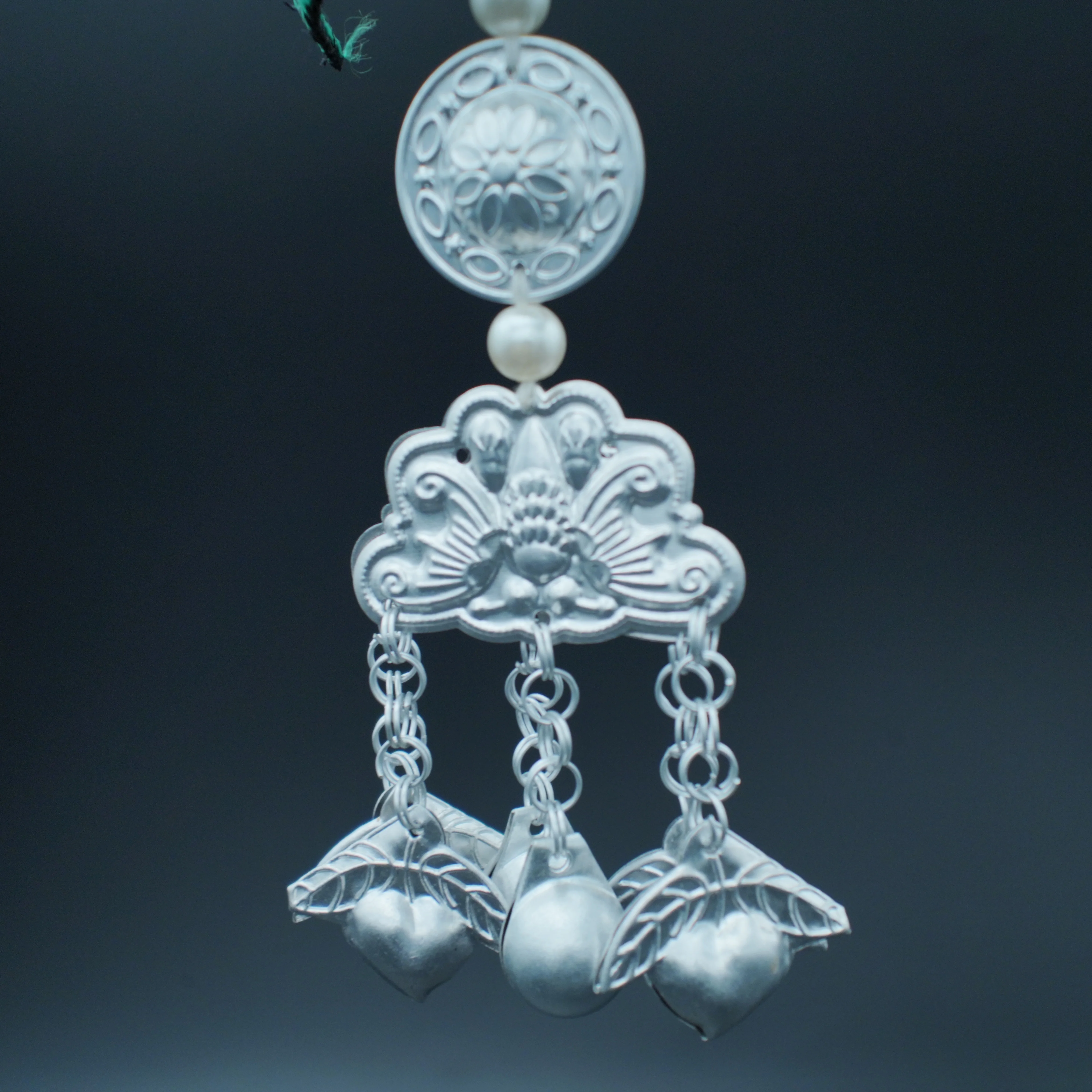 Handmade Miao Embroidery Wind Chime Ethnic Crystal Jewelry