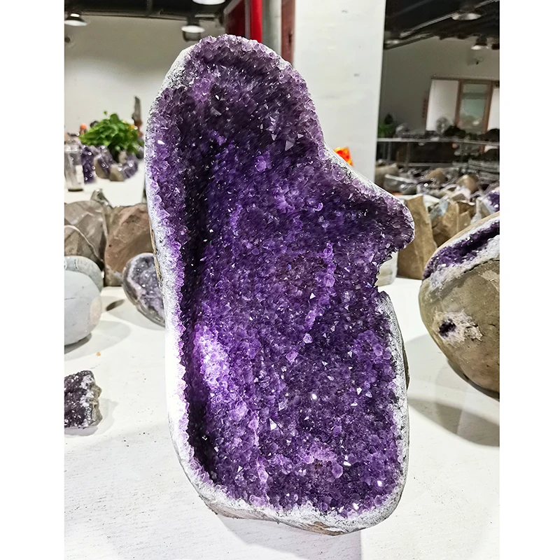 Natural Crystal Cluster Mineral Specimen Large Rough Skin Amethyst