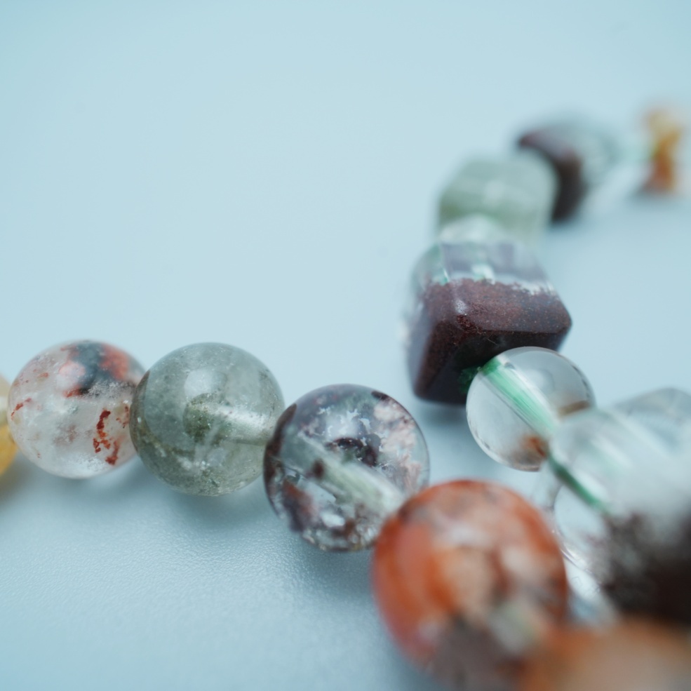 Natural Four Seasons Phantom Gemstone Bracelet