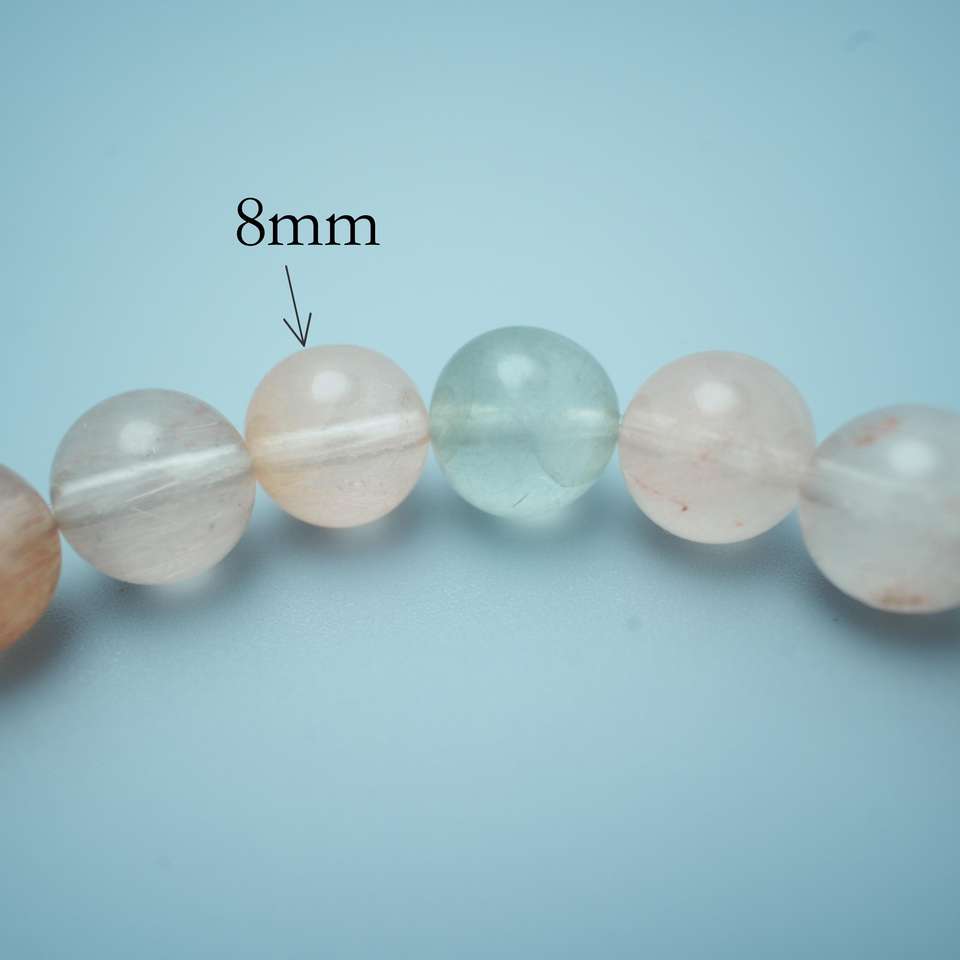 8mm Natural Crystal Beaded Healing Bracelet - Spiritual Ener