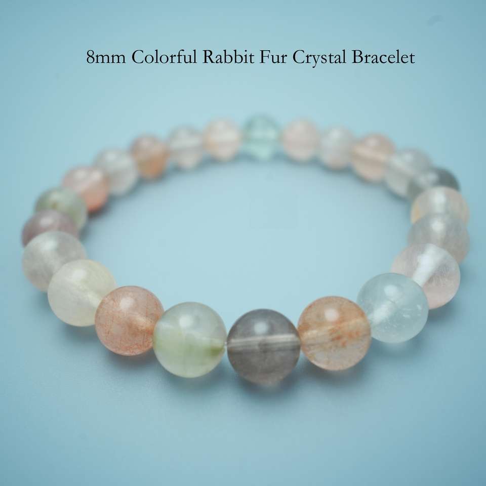 8mm Natural Crystal Beaded Healing Bracelet - Spiritual Ener