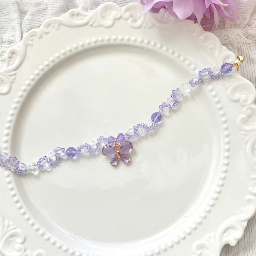 Hisera Soyapet Amethyst Crushed Ice Flower Crystal Jewelry