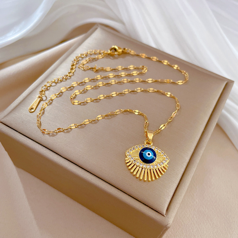 Hisera Gold Plated Zircon Stainless Steel Crystal Jewelry