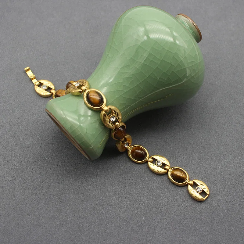Hisera Copper 24K Plated Real Gold Crystal Jewelry