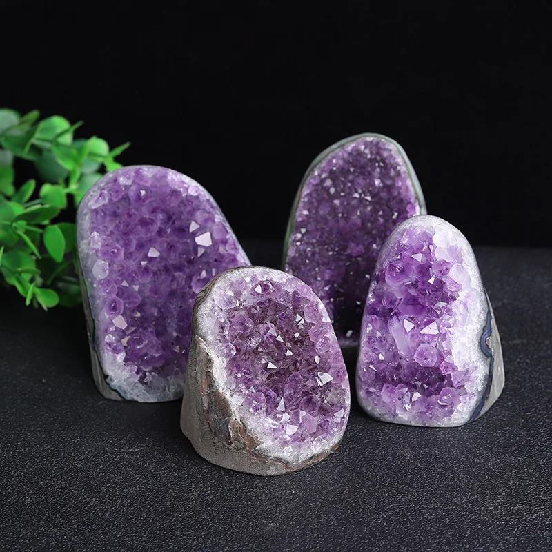 Raw Amethyst Geode Quartz Mineral Specimen - Natural Purple Uruguay Stone