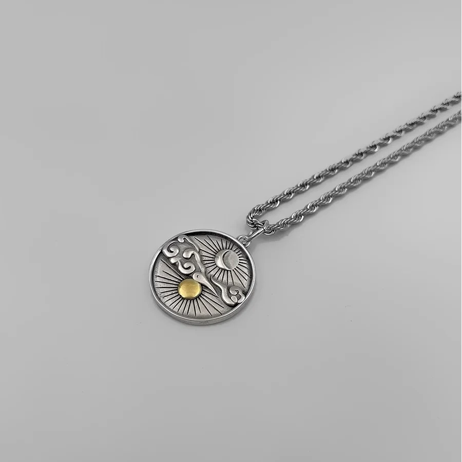 Hisera Niche Designer Trendy Hiphop Titanium Crystal Jewelry