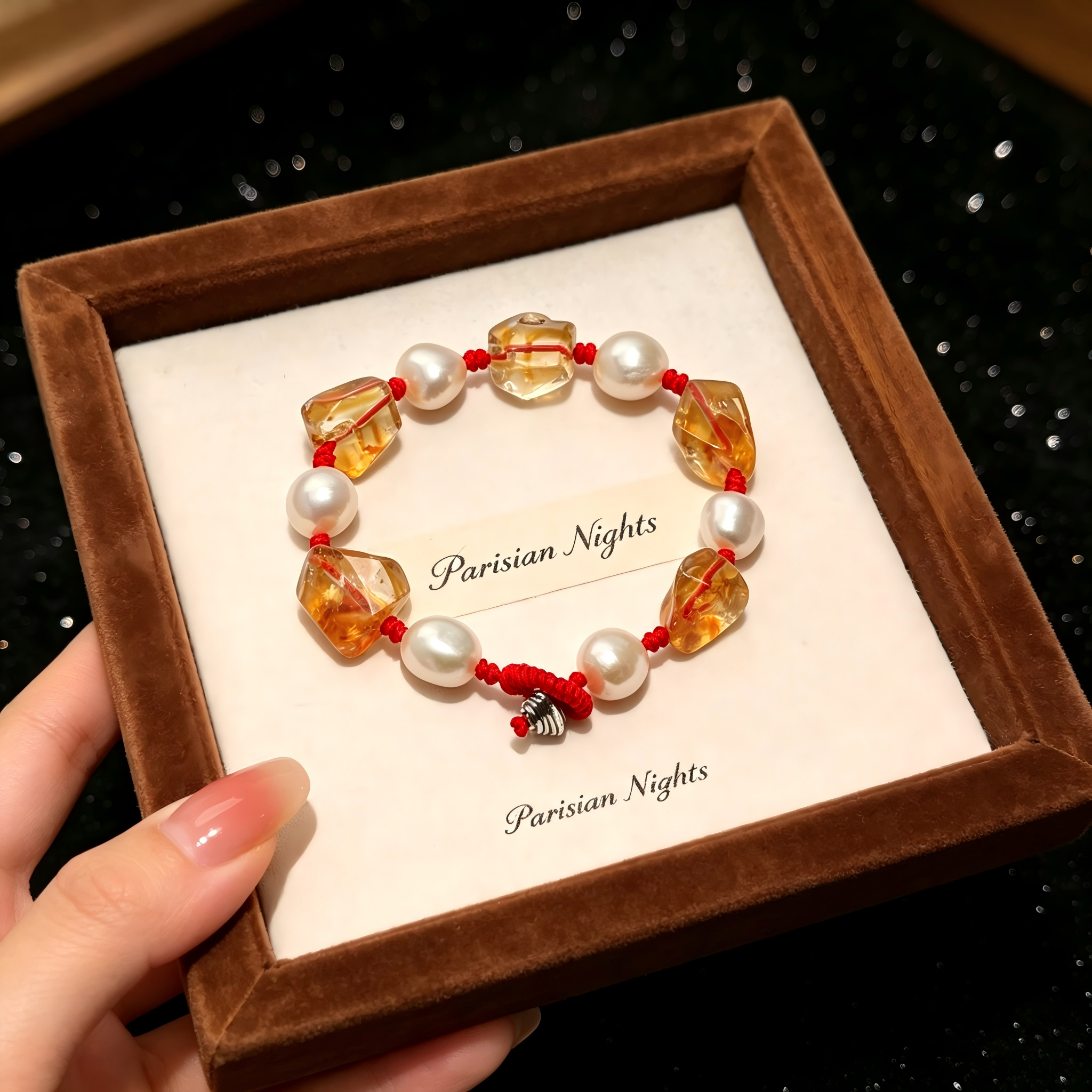 Red Braided Rope Bracelet Raw Irregular