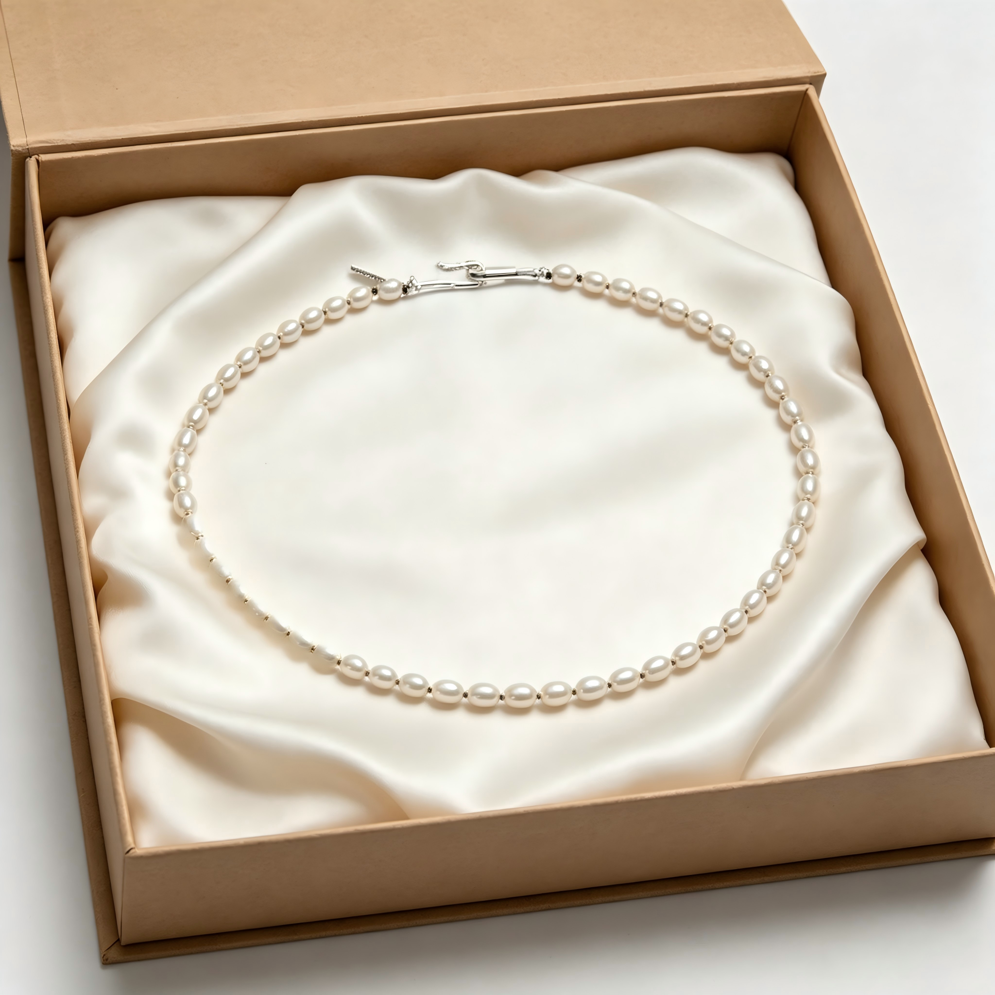 Elegant Freshwater Pearl Beaded Necklace Full