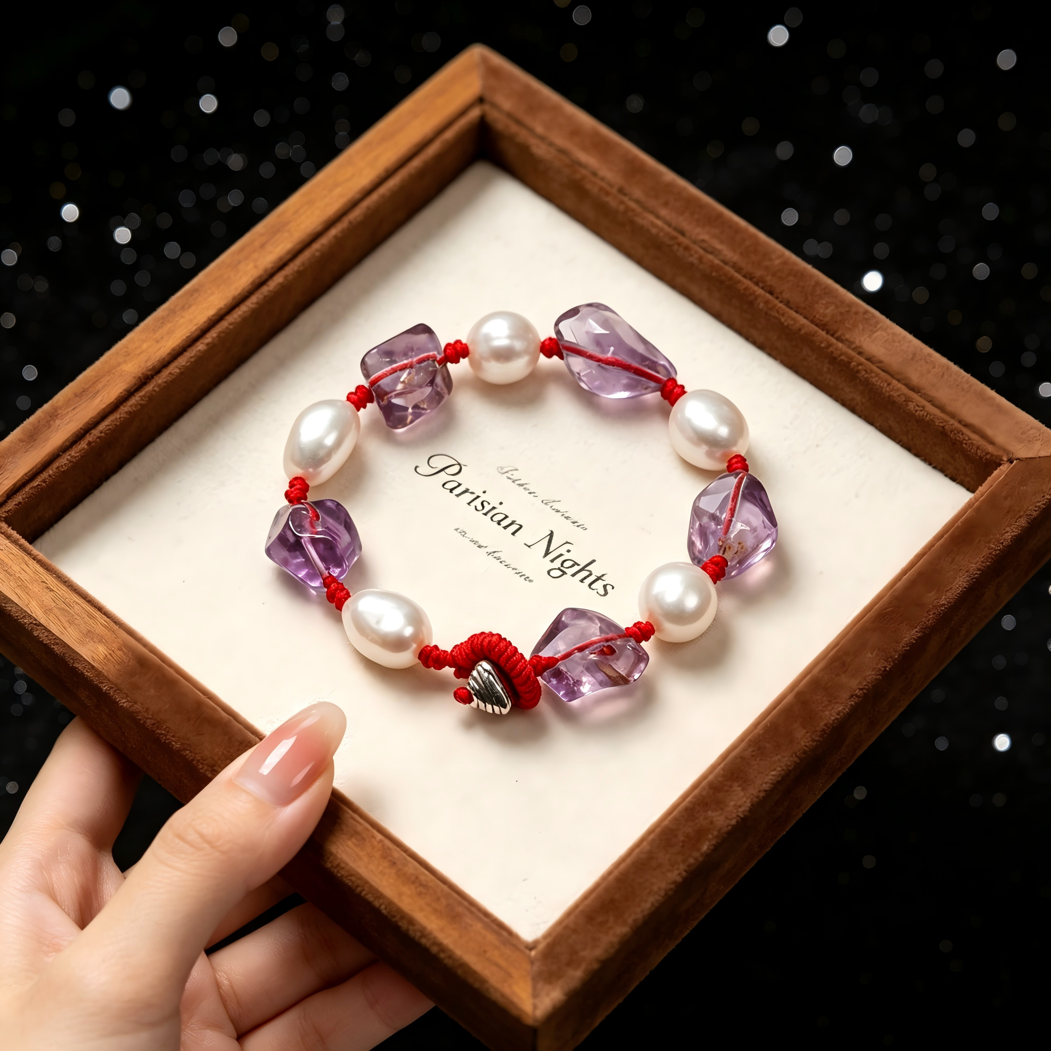 Elegant Red Braided Rope Bracelet Irregular
