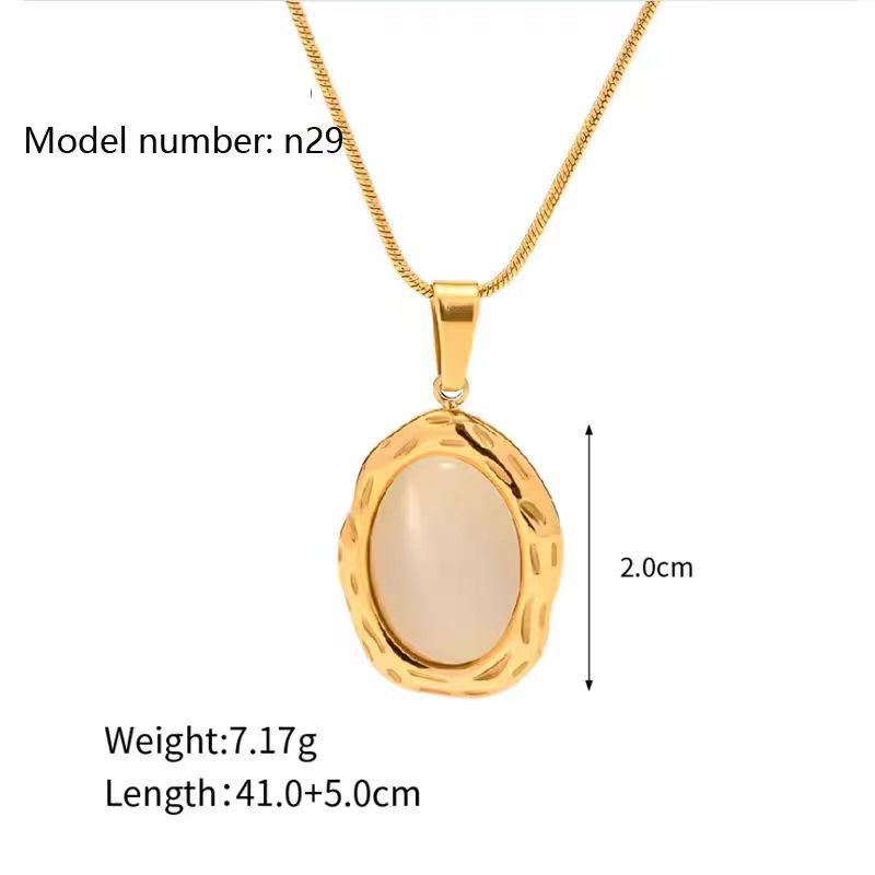 Hisera High End Trendy Oval Cat Crystal Jewelry