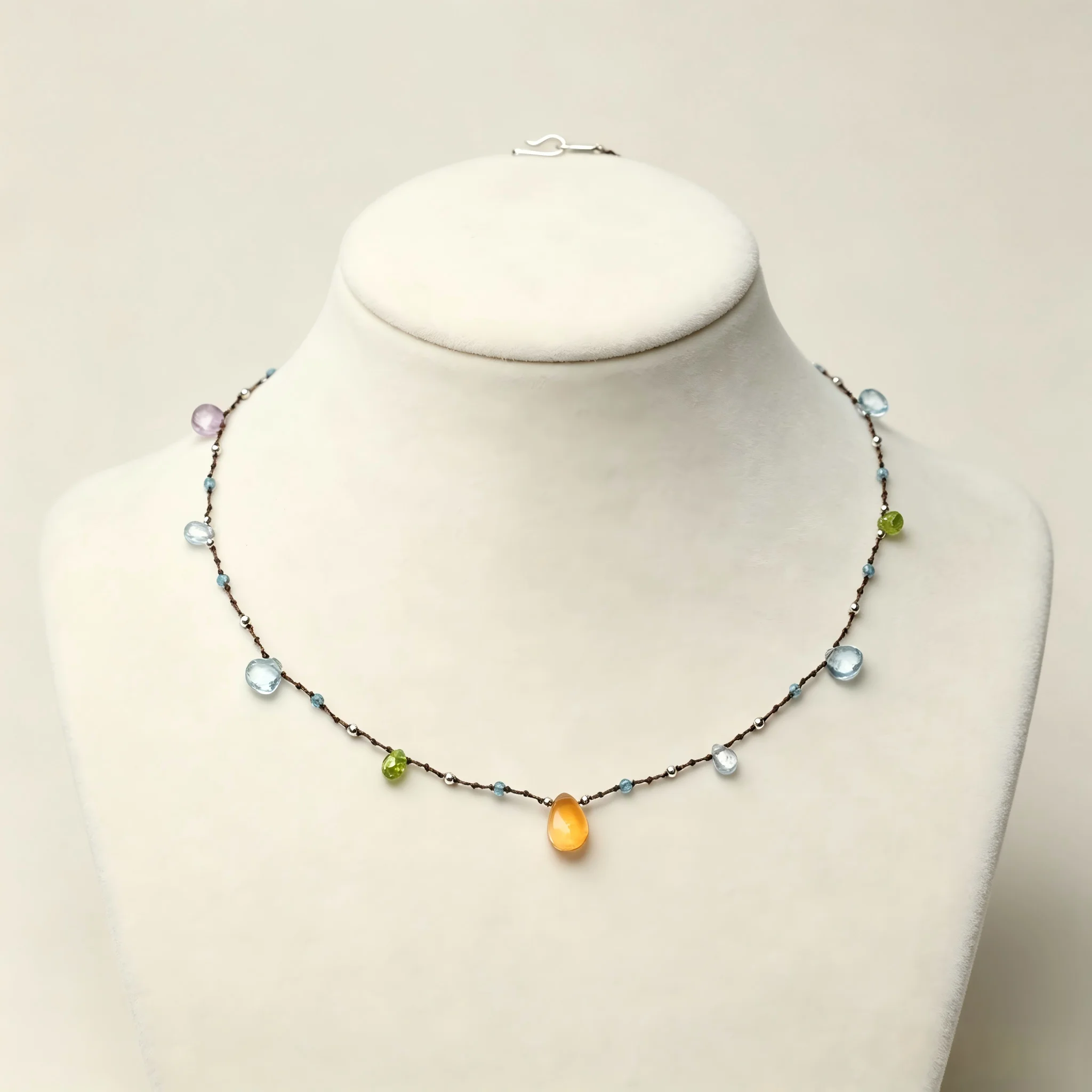 Bohemian Hand Knotted Multi Stone Beaded
