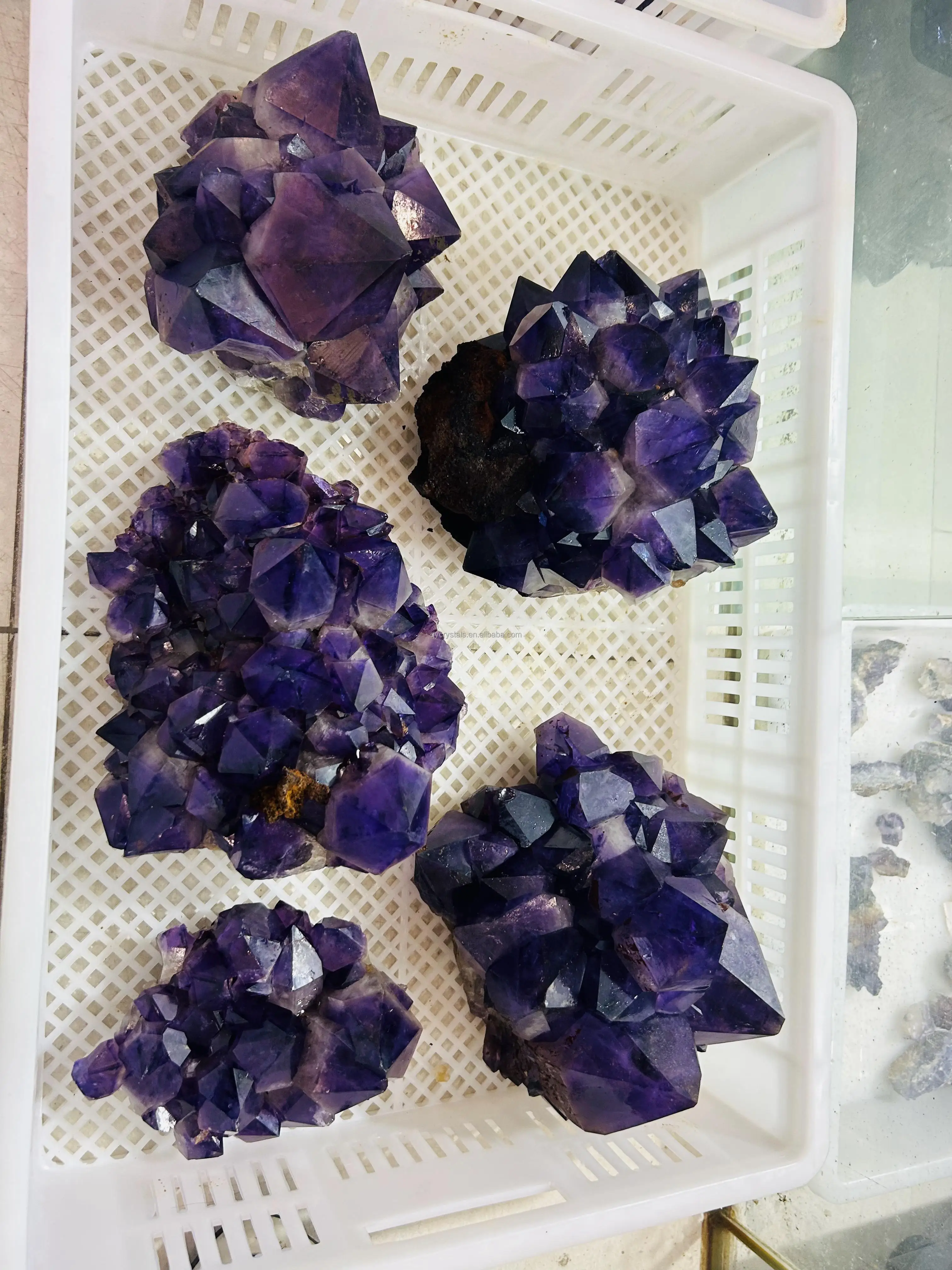 High Quality Natural Amethyst Cluster Minerals - Healing Crystal Art