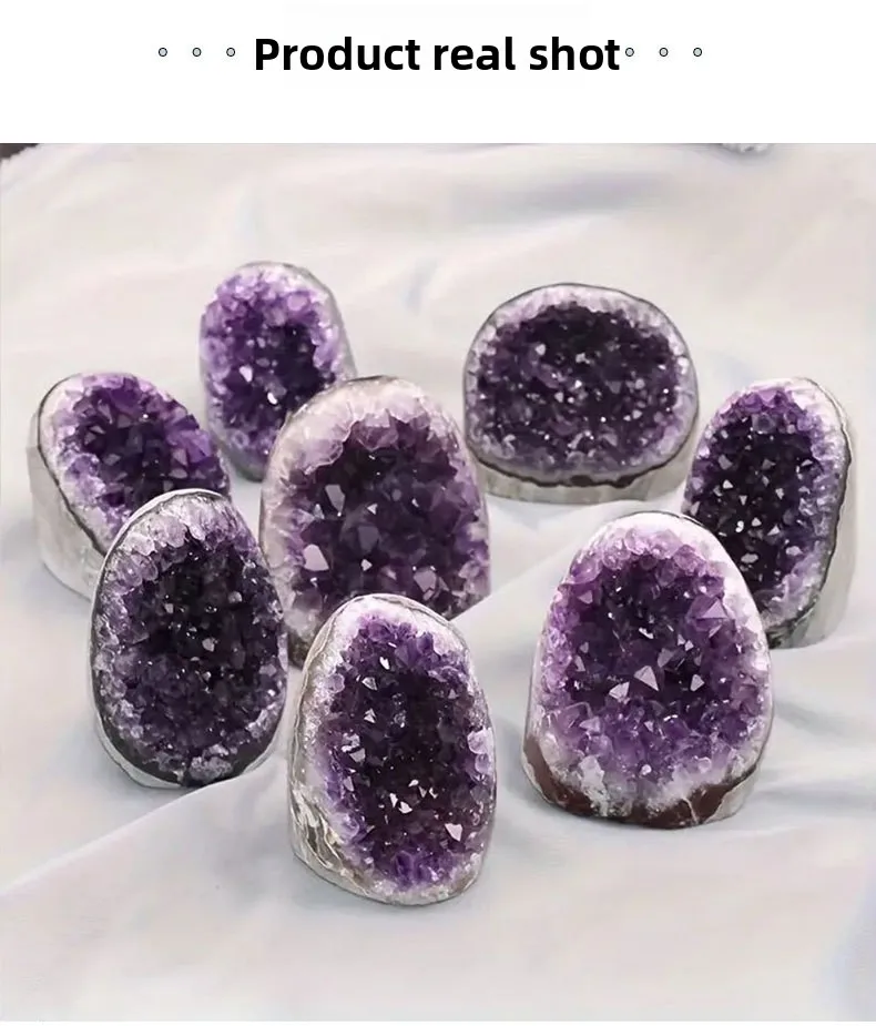 Natural Crystal Uruguay Amethyst Geode Cluster - Specimen Home Decor