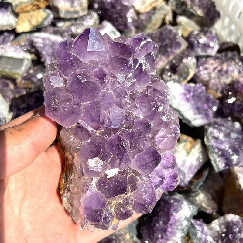 Amethyst Natural Crystal Quartz Wand Point - Energy Healing Tower