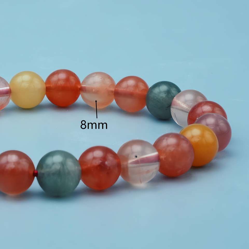 8mm Fu Lu Shou Trendy Crystal Bracelet - Lucky Fortune Charm