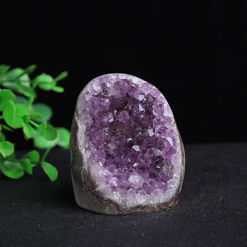 Raw Amethyst Geode Quartz Mineral Specimen - Natural Purple Uruguay Stone
