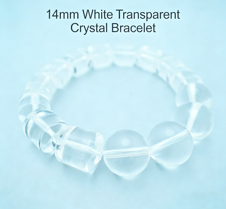 Natural White Clear Quartz Trendy Ball Bracelet - Luck & Pos