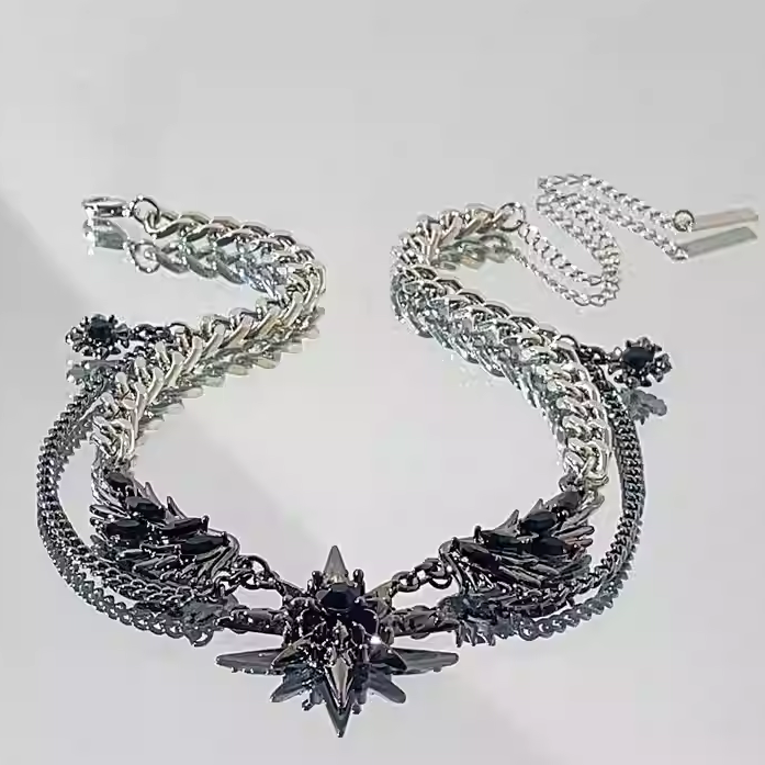 Hisera Punk Hip Hop Alloy Necklace