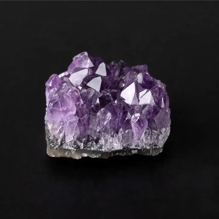Natural Dark Purple Amethyst Geode Crystal Cluster - Shining Art Stone