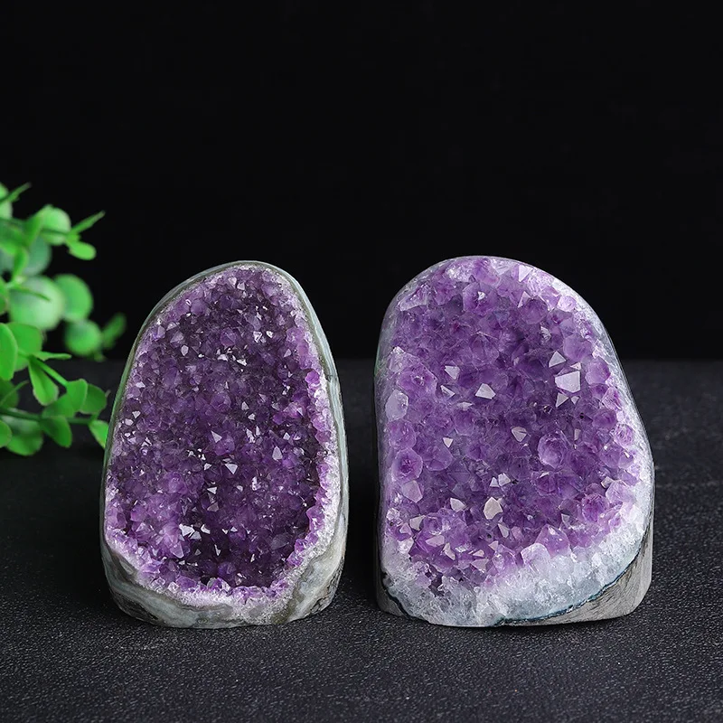 Raw Amethyst Geode Quartz Mineral Specimen - Natural Purple Uruguay Stone