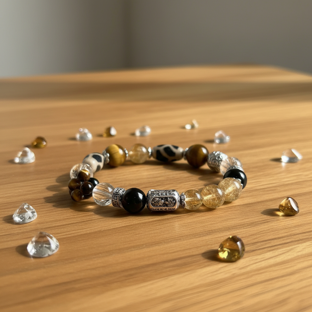 Hisera Tiger Eye Stone Wealth Attraction Crystal Jewelry