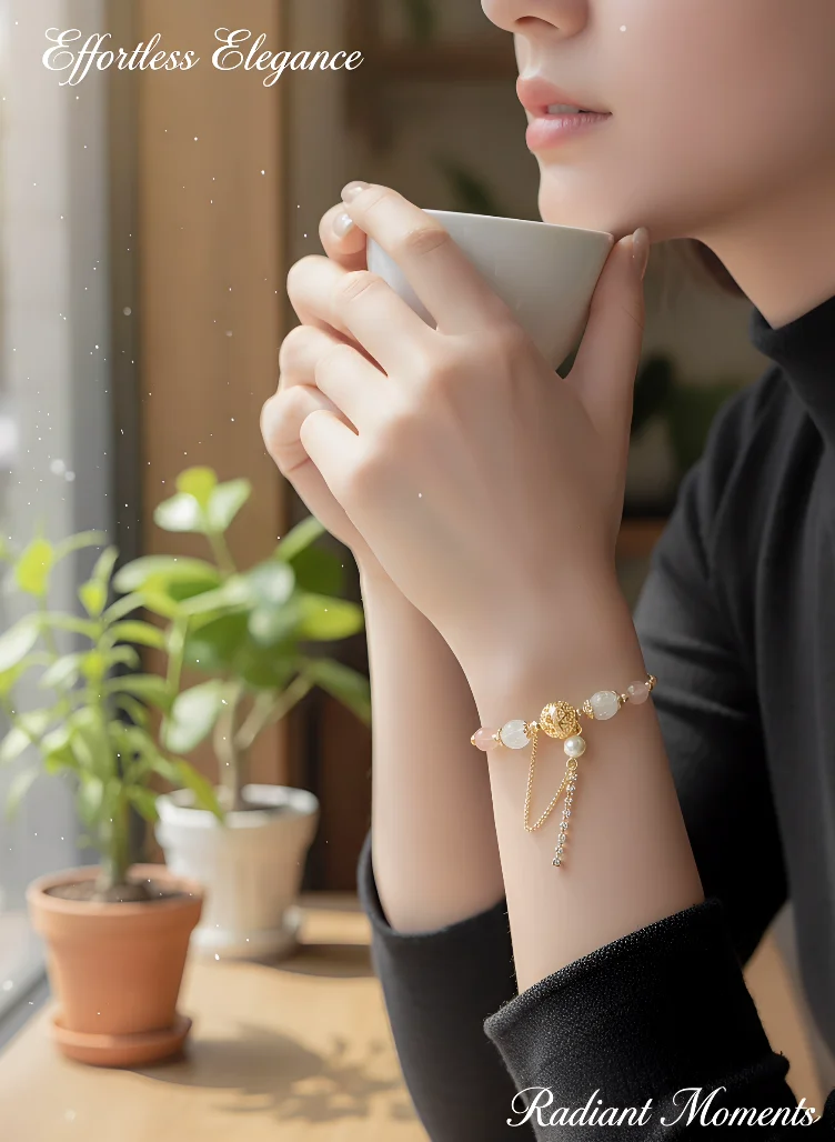 Hisera Trendy Gold Plated Natural Strawberry Crystal Jewelry