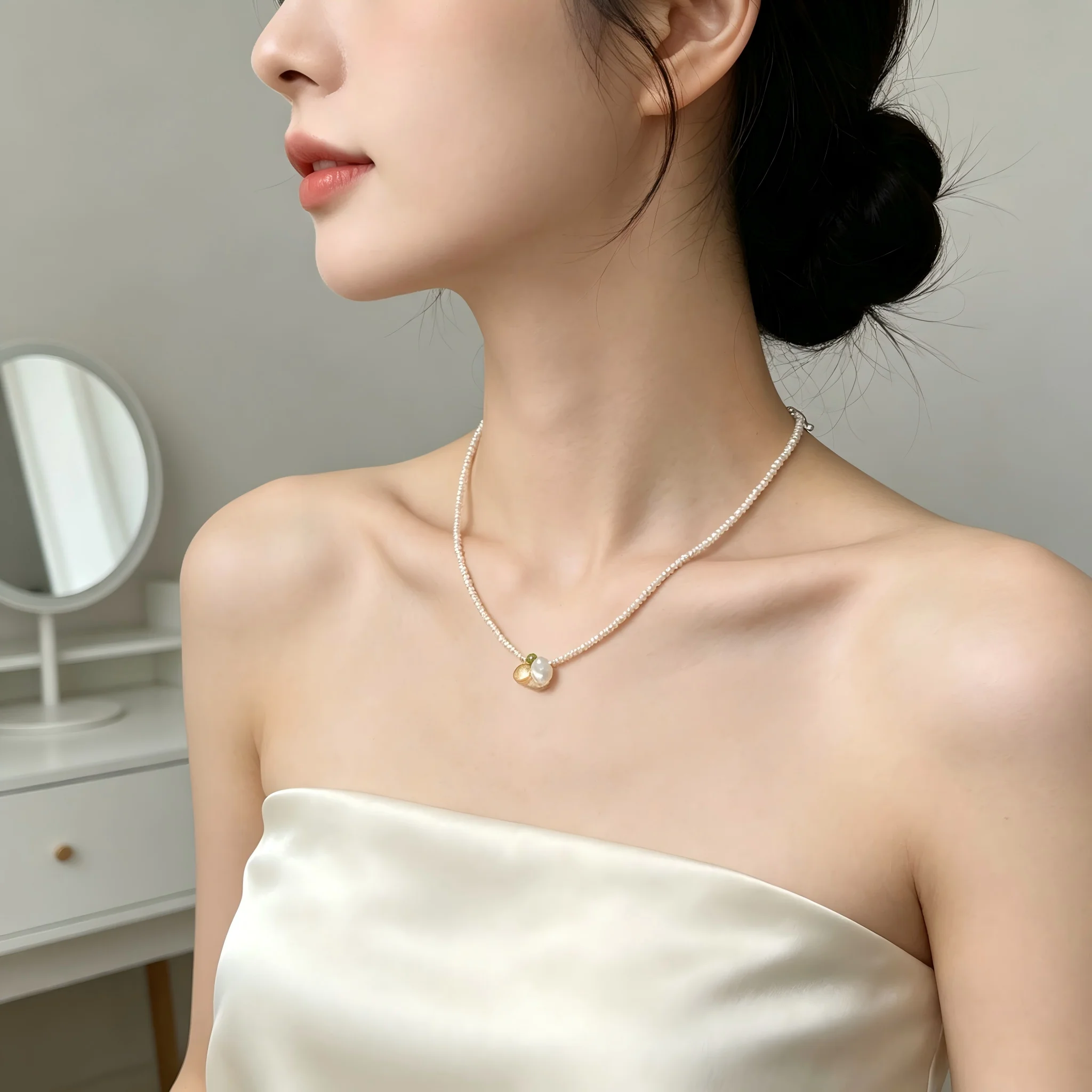 Elegant Handmade Tiny Seed Pearl Beaded
