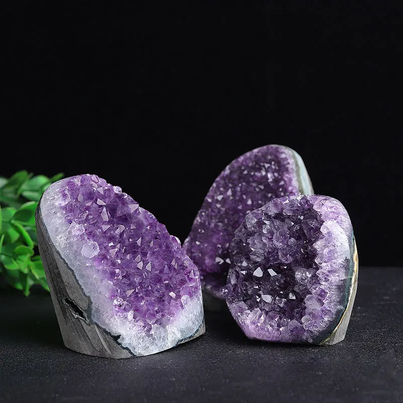 Raw Amethyst Geode Quartz Mineral Specimen - Natural Purple Uruguay Stone
