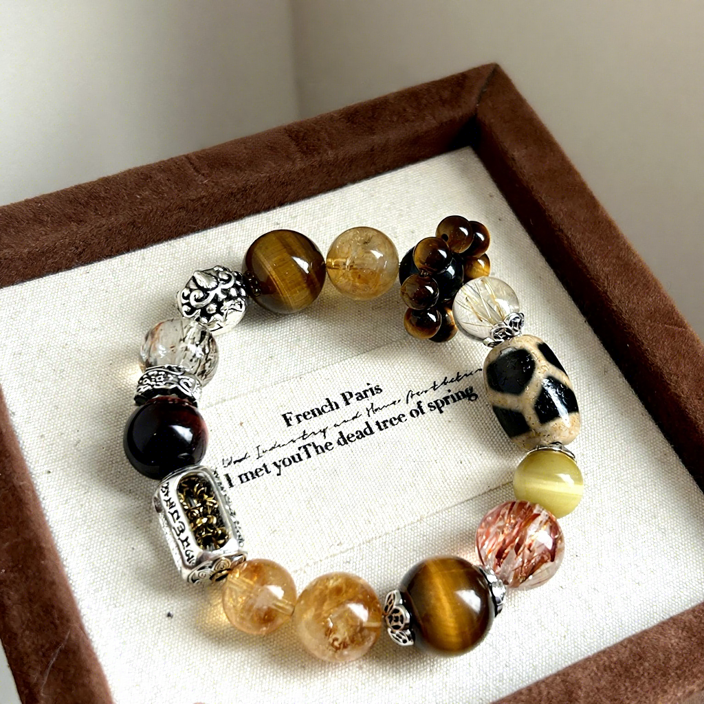 Hisera Tiger Eye Stone Wealth Attraction Crystal Jewelry