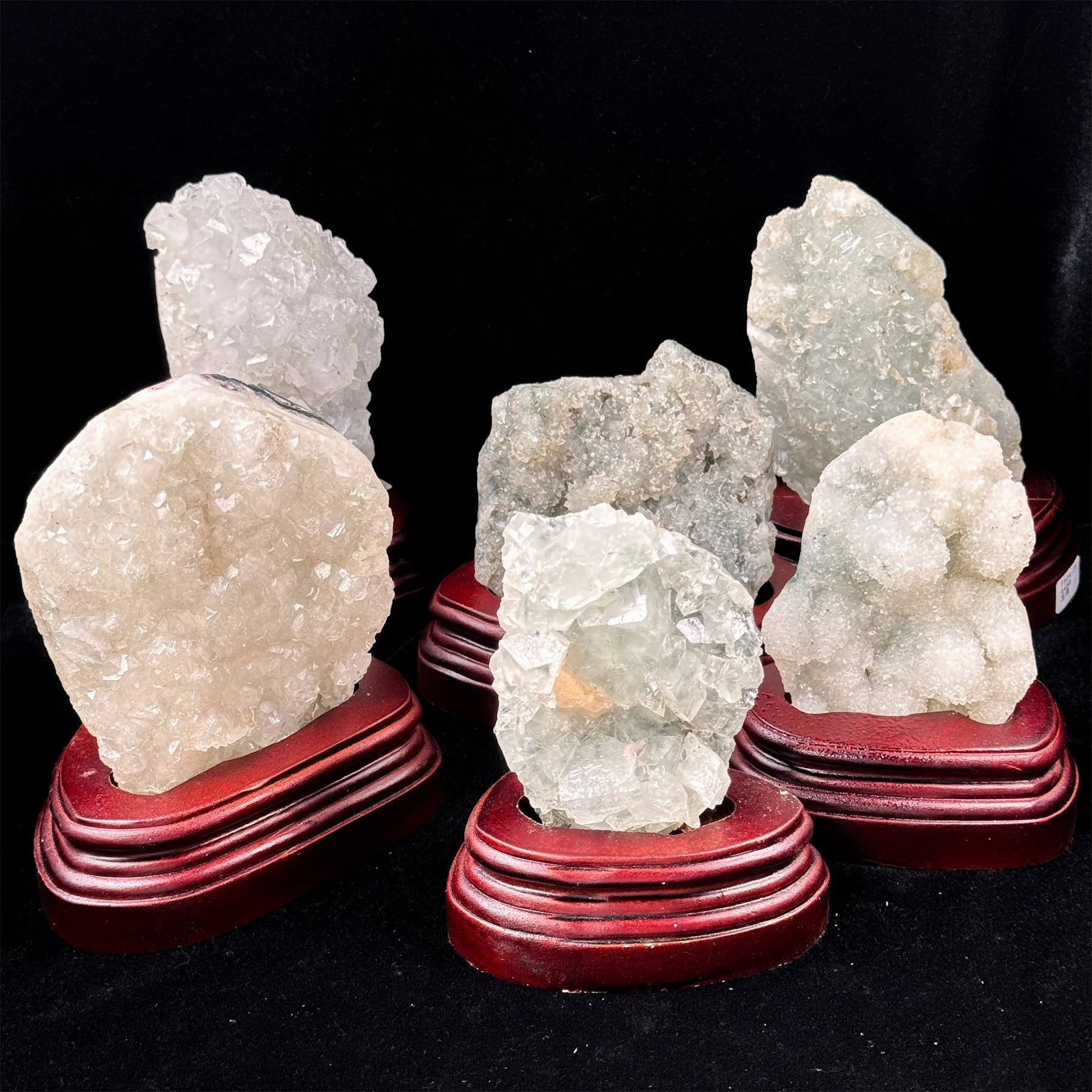 Apophyllite Fossil Natural Specimen Crystal Mineral Cluster - Rare Green Mineral Art