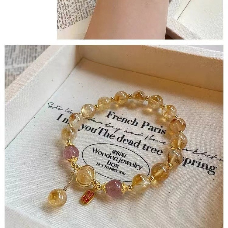 Hisera Natural Yellow Tower Crystal Citrine Crystal Jewelry