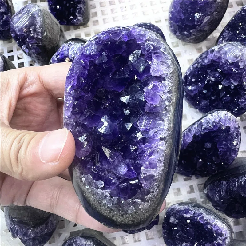 High Quality Small Ornament Amethyst Cluster Geode - Mineral Specimen Stone