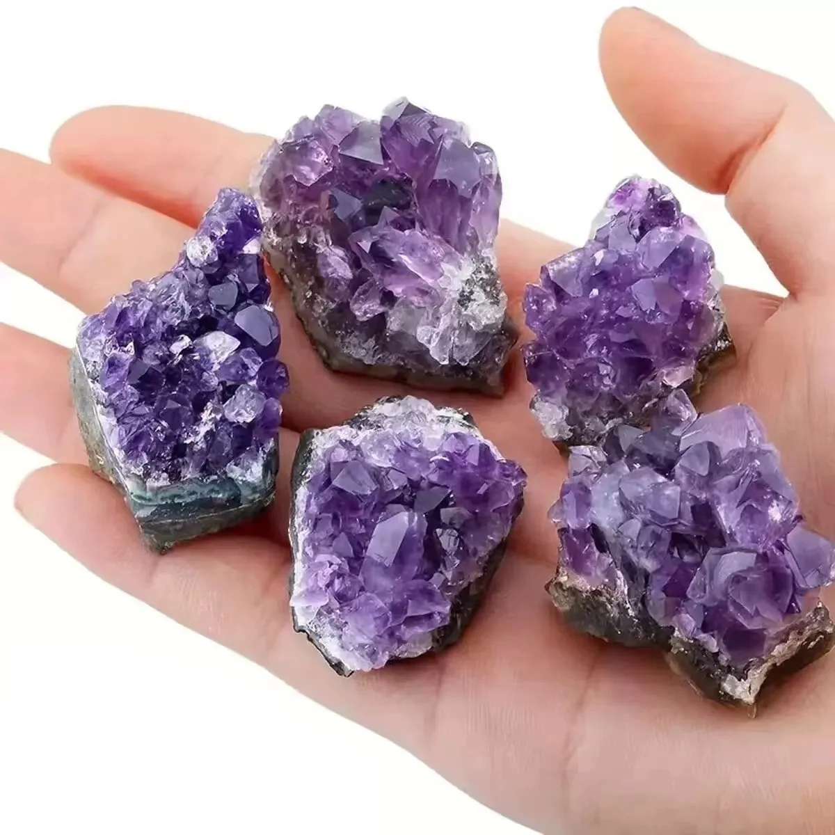 High Quality Amethyst Cluster Pieces Natural Ore - Geode Art Specimen