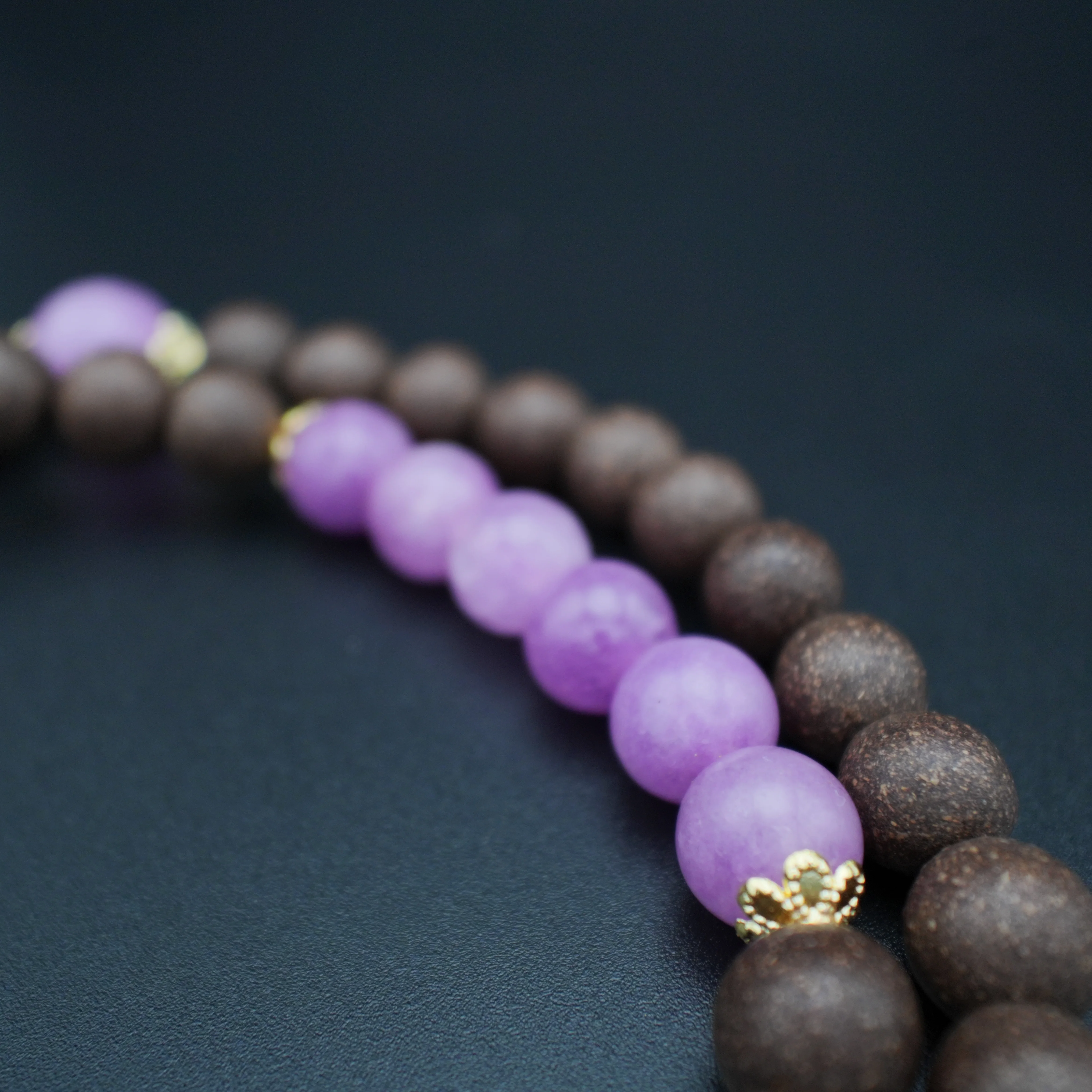 Nine Purple Fire Lucky Mala Bracelet