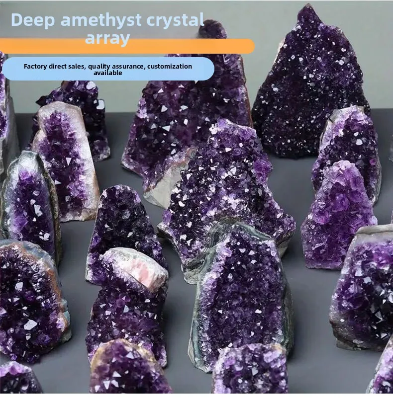 Natural Crystal Uruguay Amethyst Geode Cluster - Specimen Home Decor