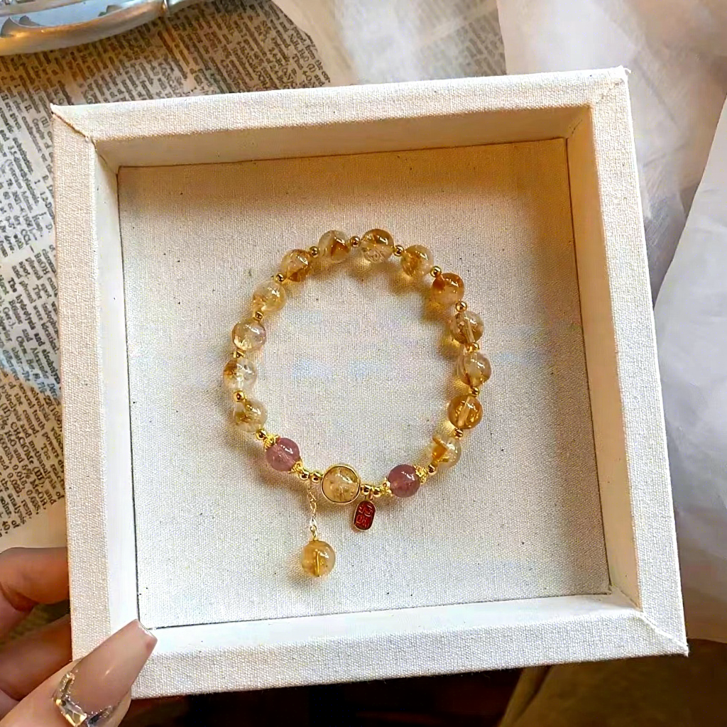 Hisera Natural Yellow Tower Crystal Citrine Crystal Jewelry