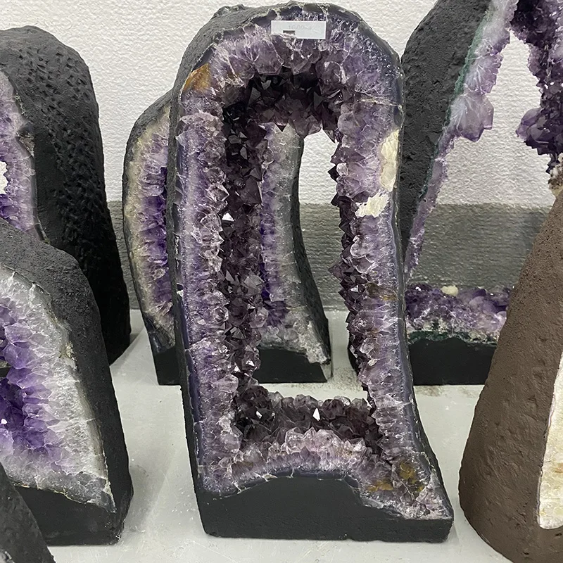 Wholesale Amethyst Cluster Office Decoration - Demagnetization Wealth Display