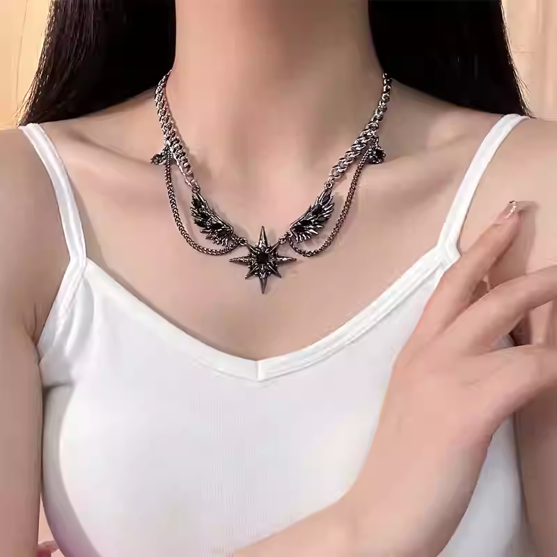 Hisera Punk Hip Hop Alloy Necklace