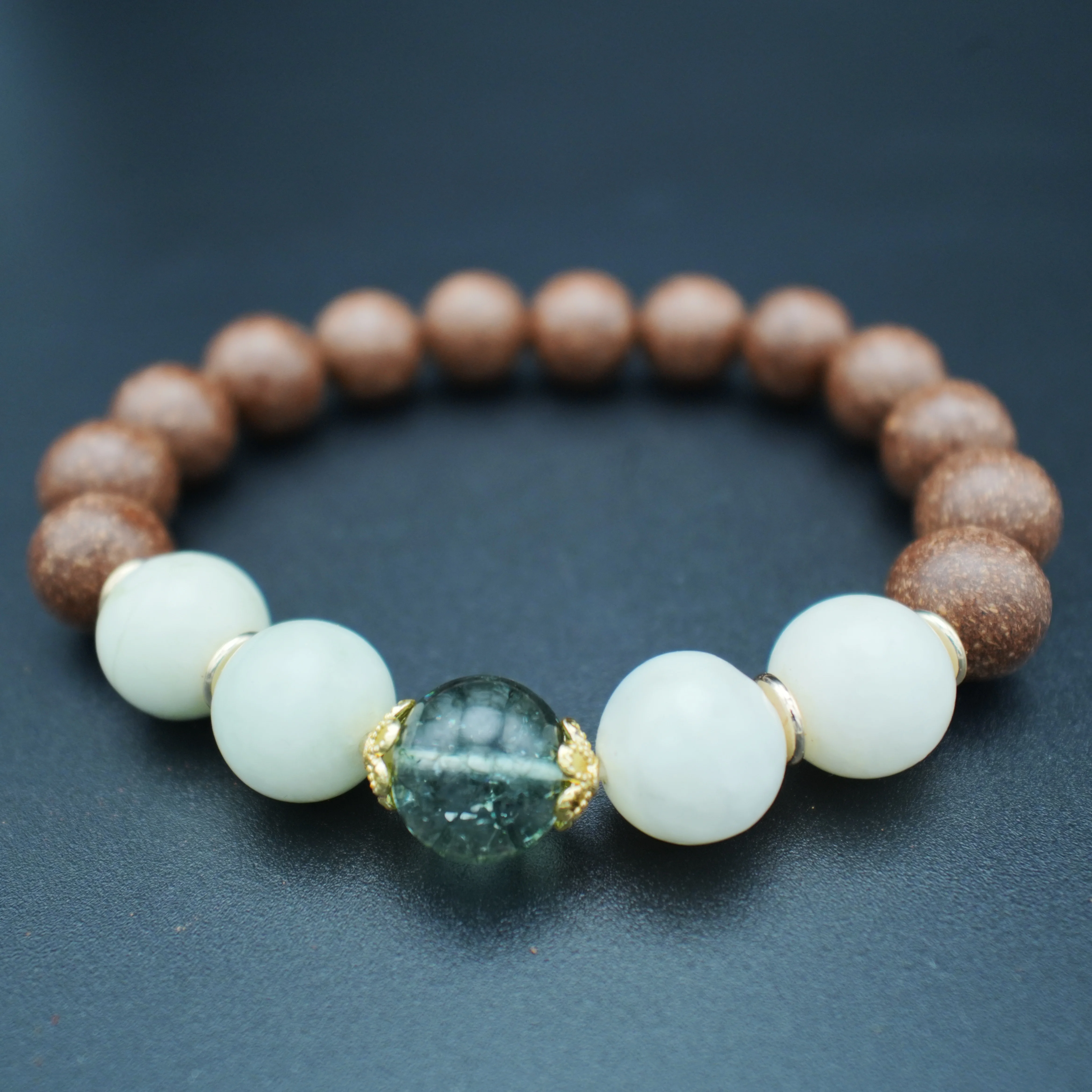 Natural Green Wood Vintage Gift Scented Crystal Jewelry