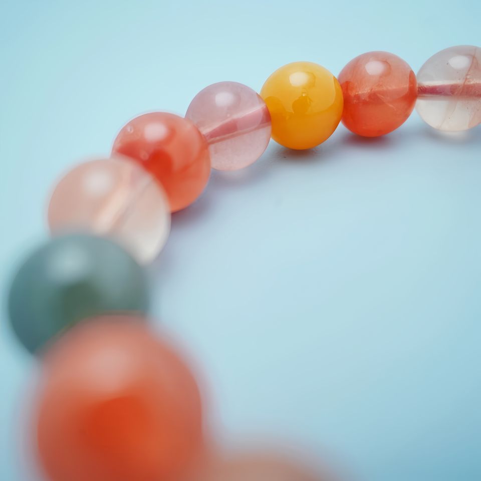 8mm Fu Lu Shou Trendy Crystal Bracelet - Lucky Fortune Charm