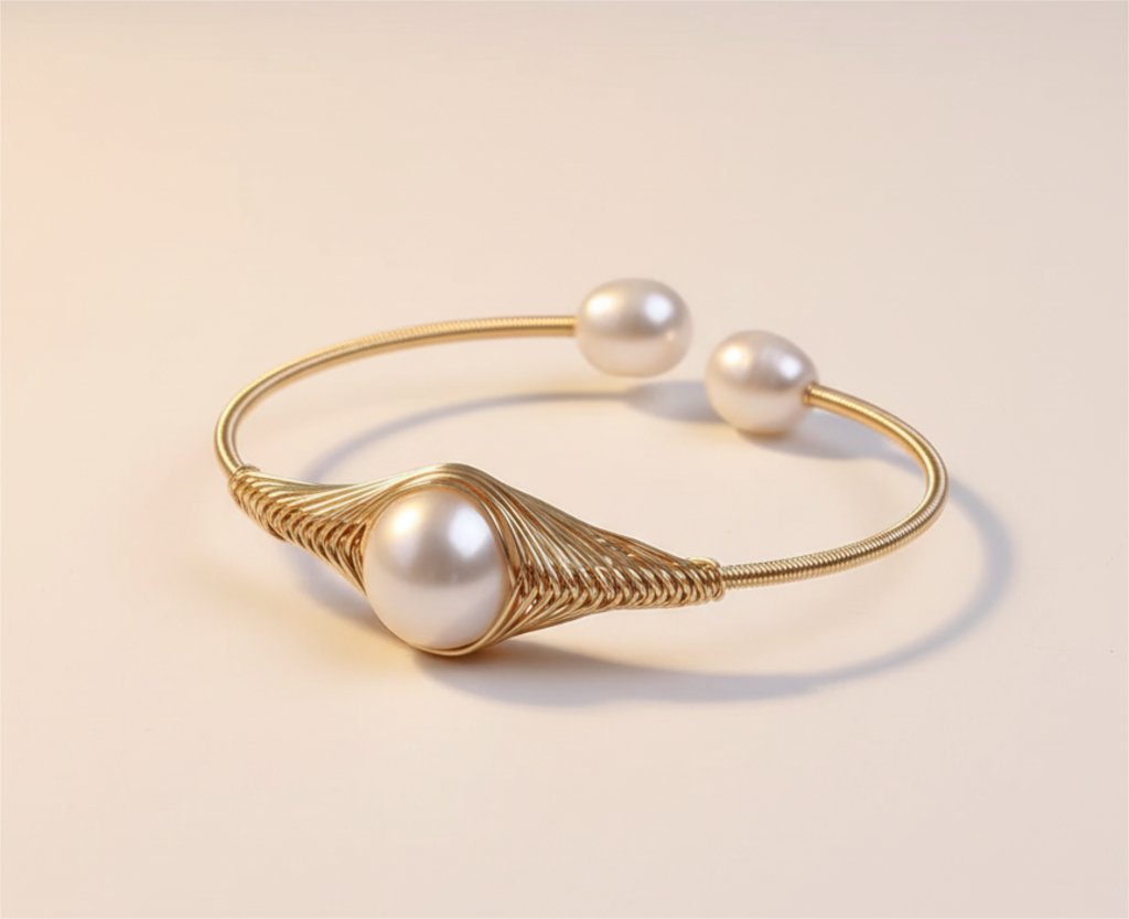 Hisera Natural Freshwater Pearl Wrap Bracelet