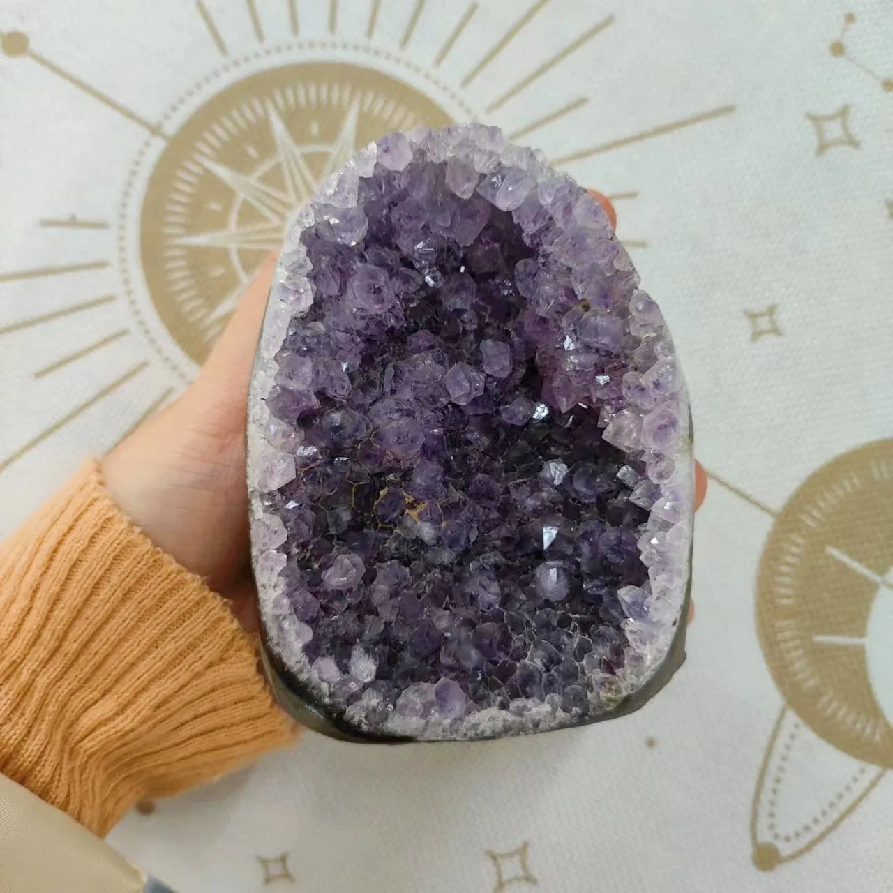 Natural Raw Purple Amethyst Druzy Geode Cluster - Quartz Crystal Mineral