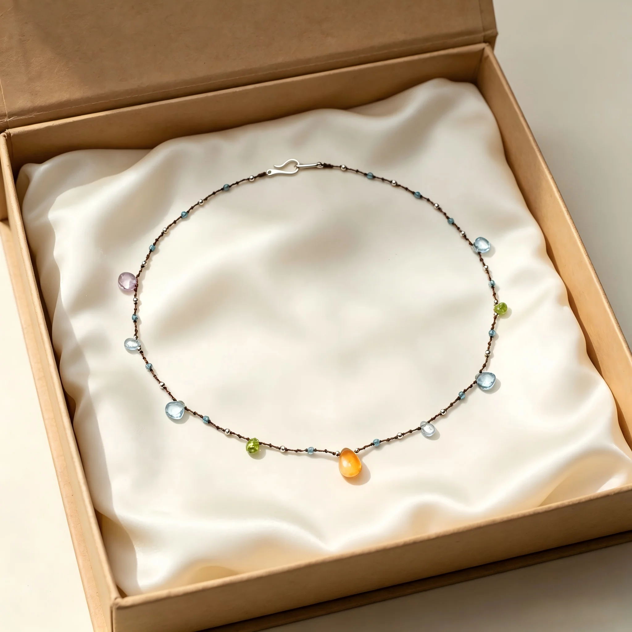 Bohemian Hand Knotted Multi Stone Beaded
