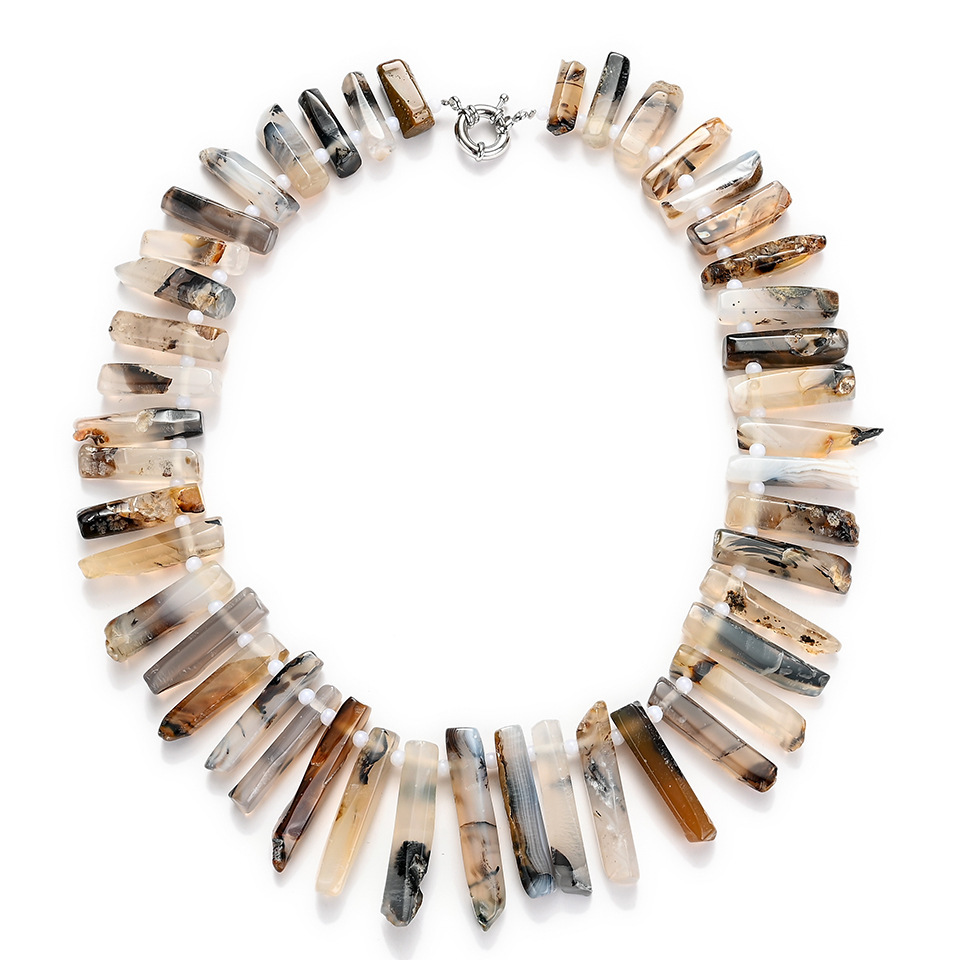 Hisera Bohemian Trendy Natural Stone Agate Crystal Jewelry