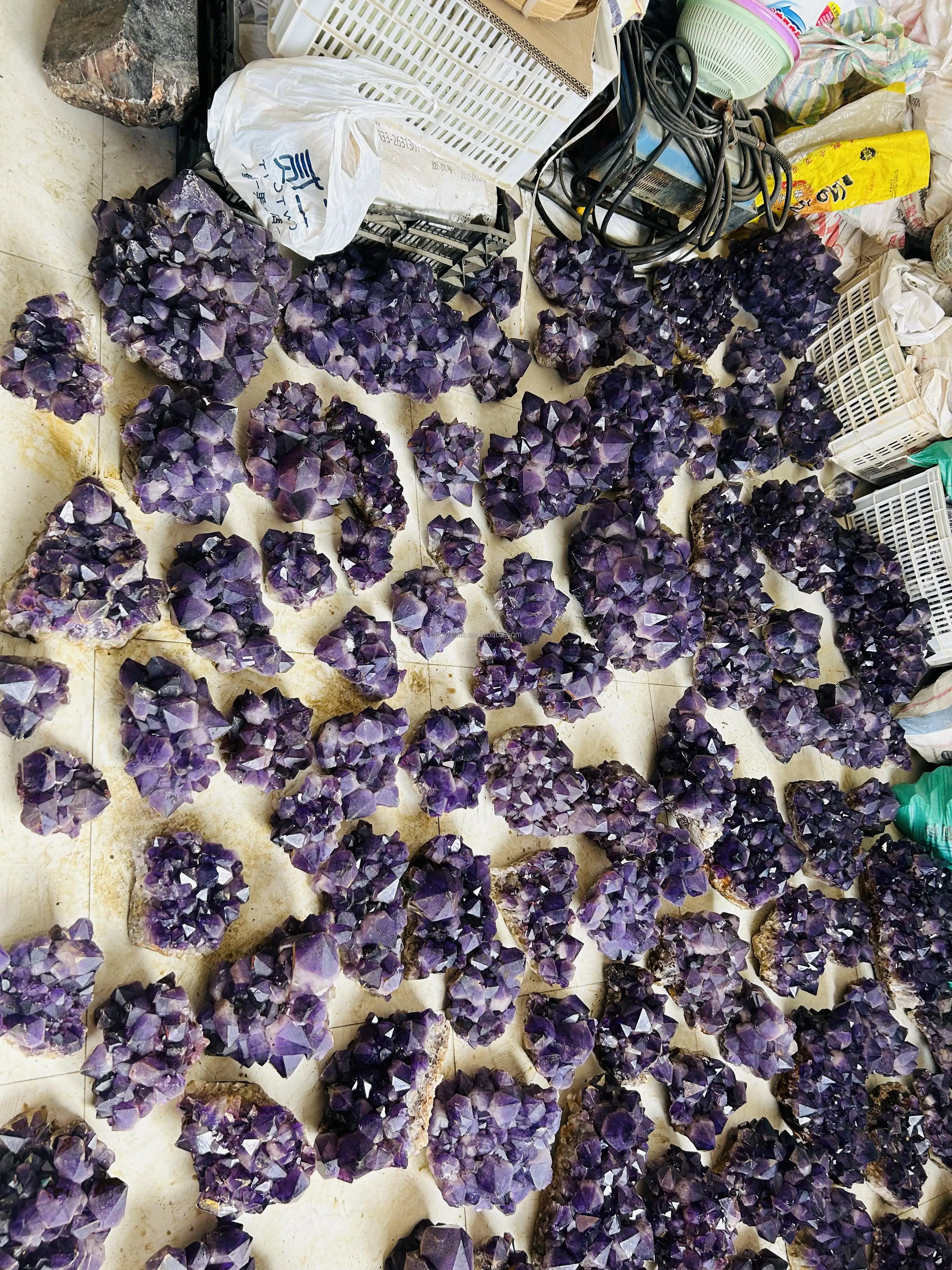 High Quality Natural Amethyst Cluster Minerals - Healing Crystal Art