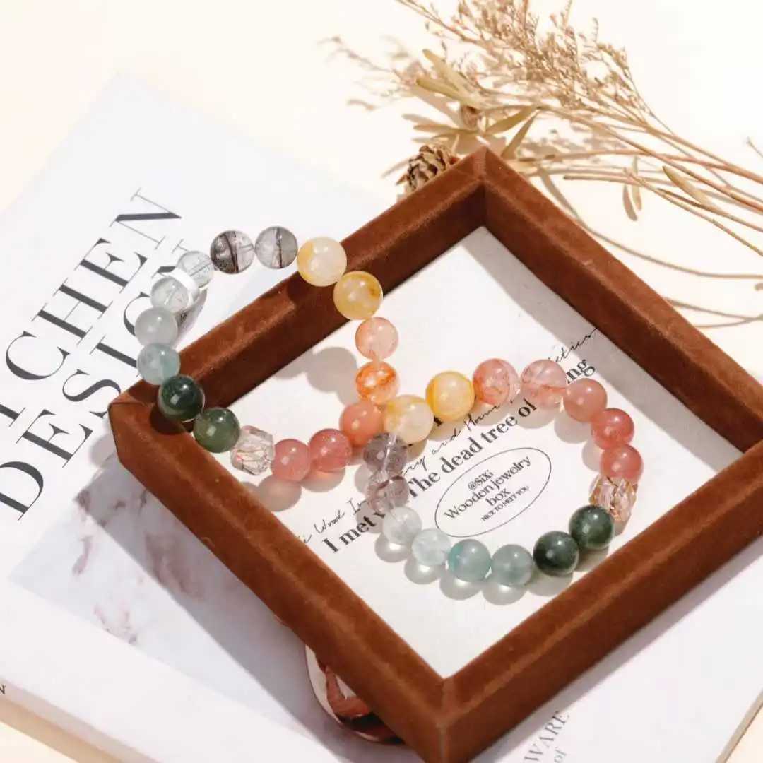 Hisera S New Rainbow Fashion Natural Crystal Jewelry