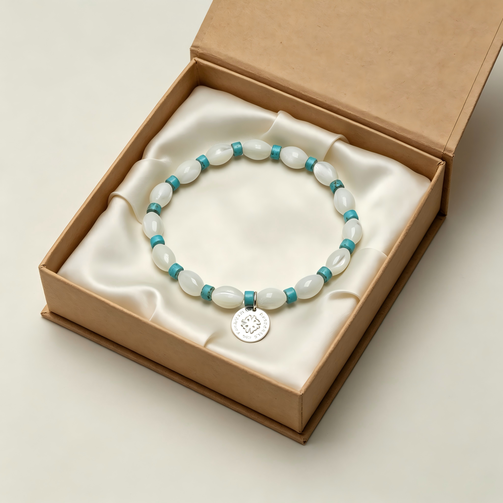 Chinese Style Natural White Jade Bracelet